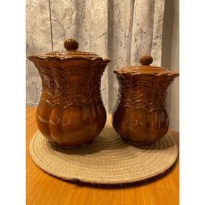 Set of 2 Celebrating Home Canisters